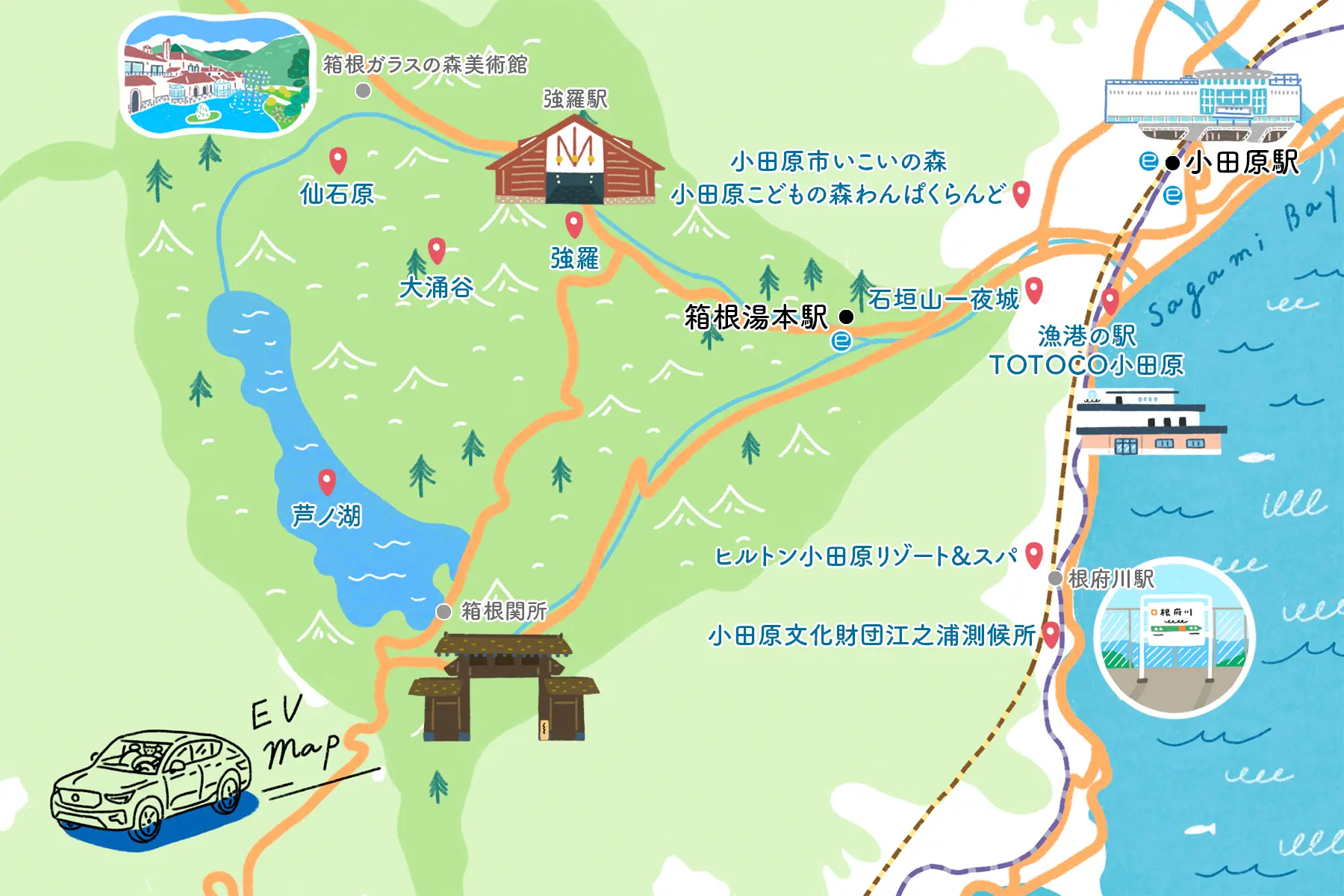 小田原・箱根周遊マップ